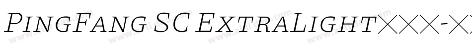 PingFang SC ExtraLight转换器字体转换